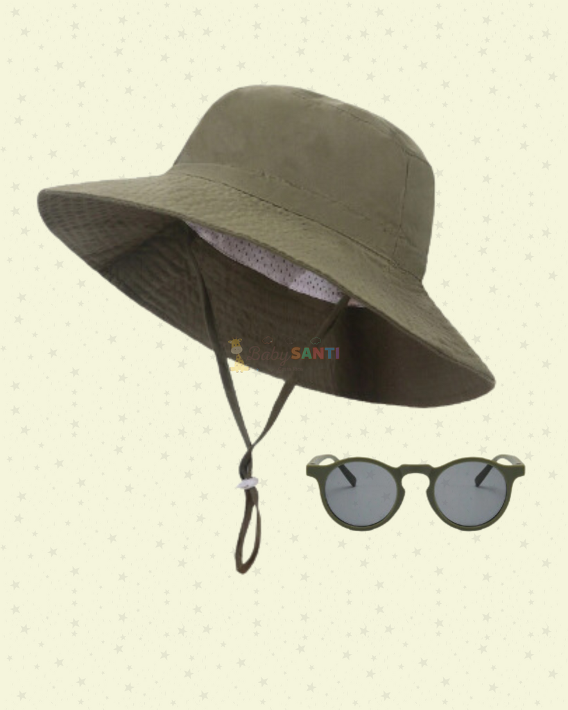 Sombrero & Lentes Verde Militar Unisex