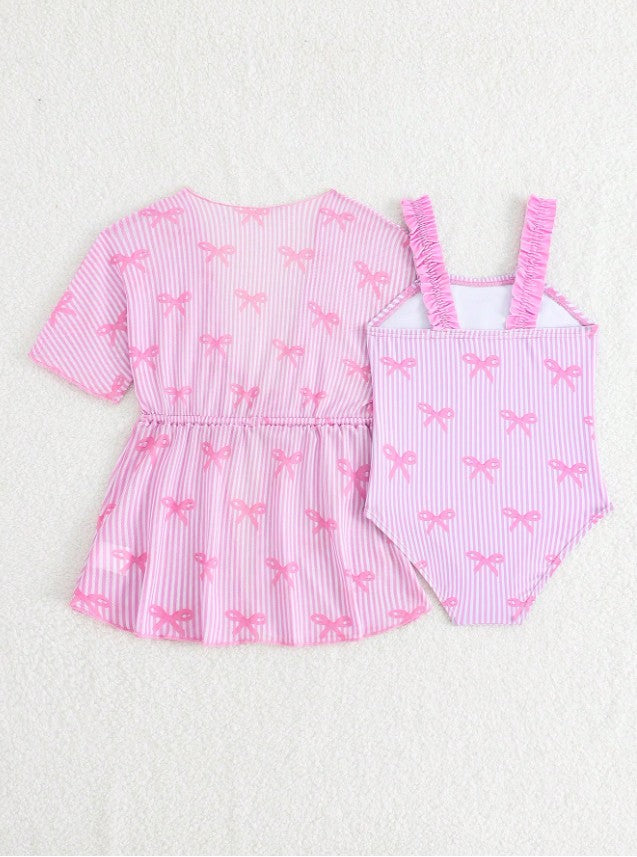 Traje de baño lazos con kimono