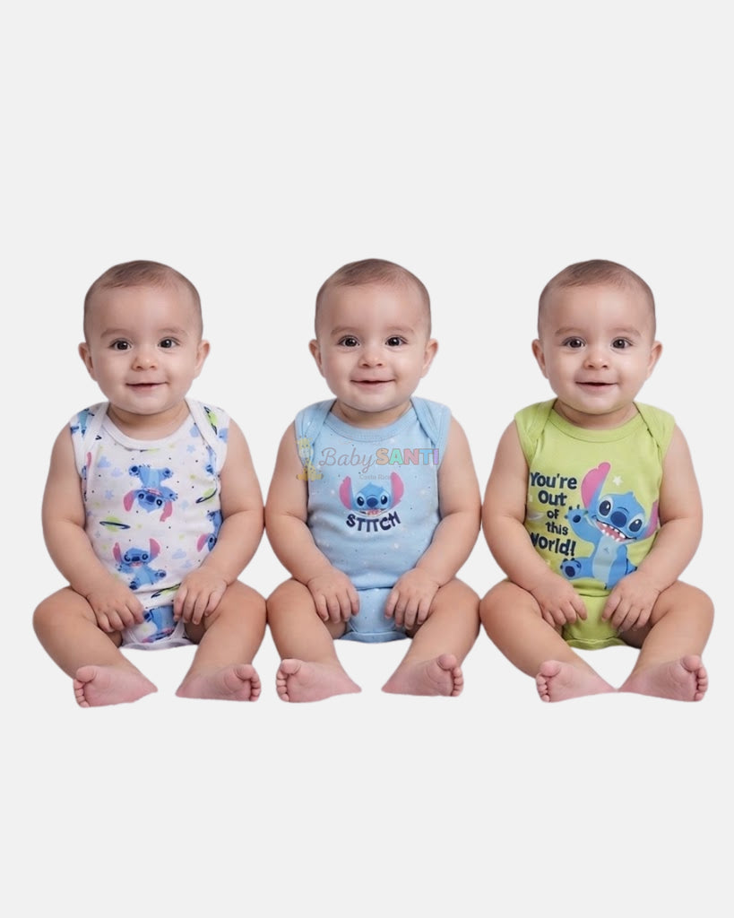 Mamelucos Pack 3 Stitch