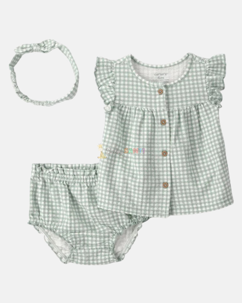 Conjunto Gingham & Vincha