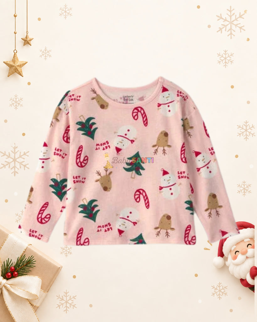 Camiseta Navideña Rosada