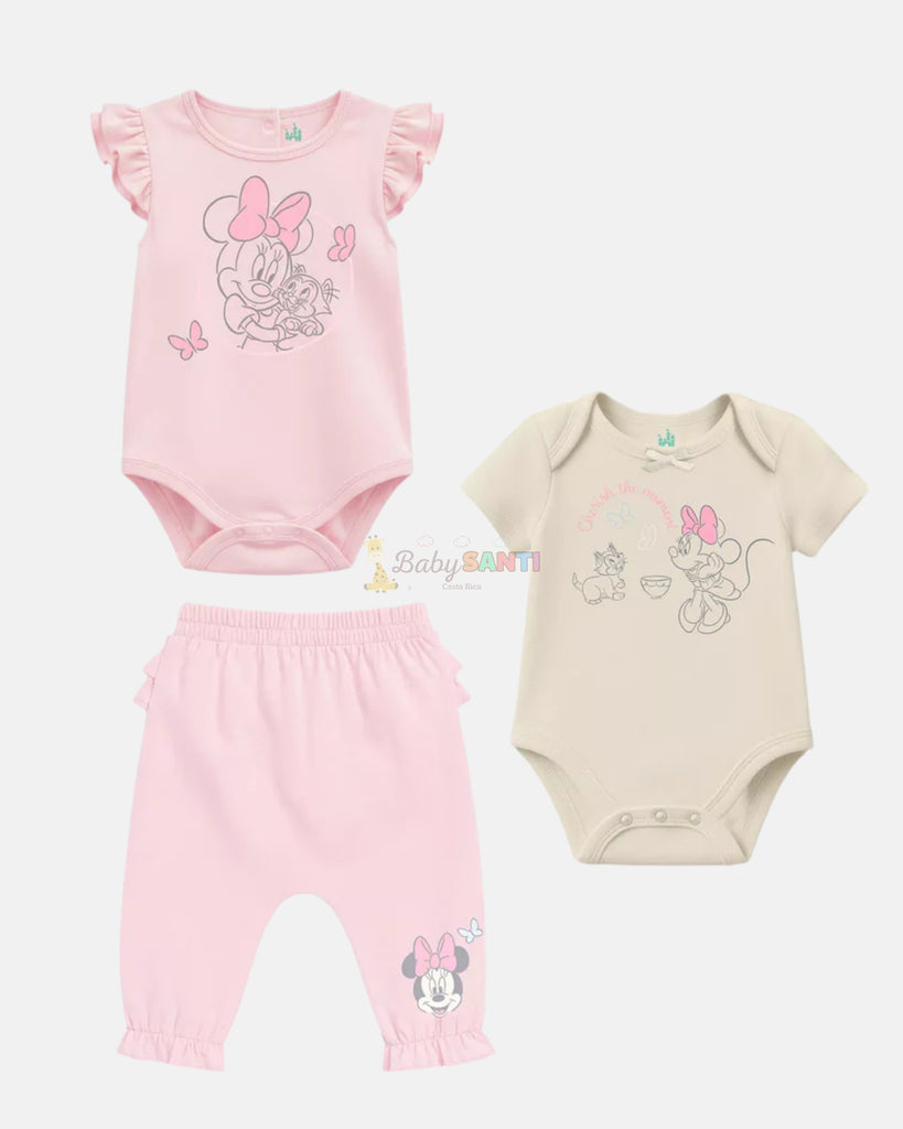 Set 4 Piezas Minnie Mouse (Incluye una vincha)
