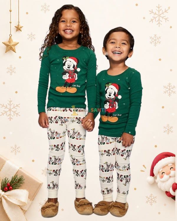 Pijama Navideña Unisex Minnie & Mickey