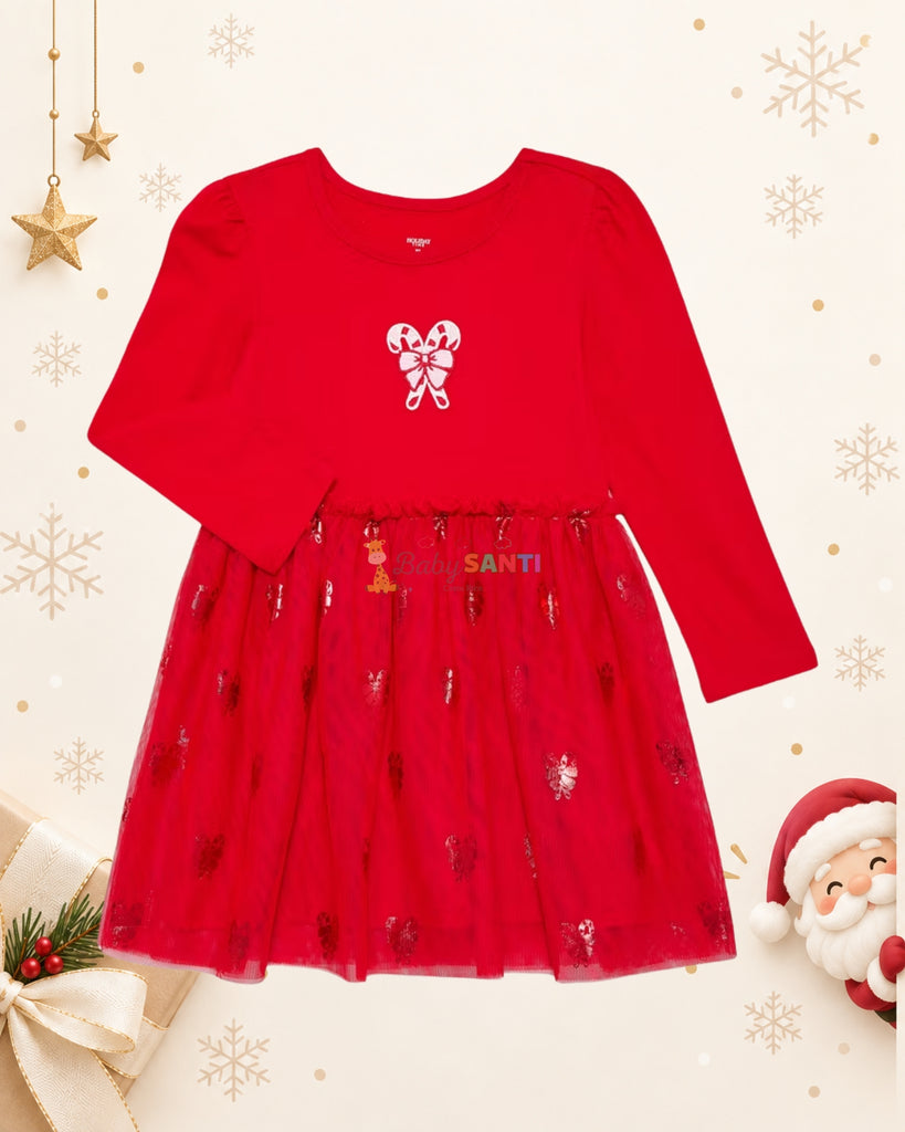 Vestido Navideño Bastones