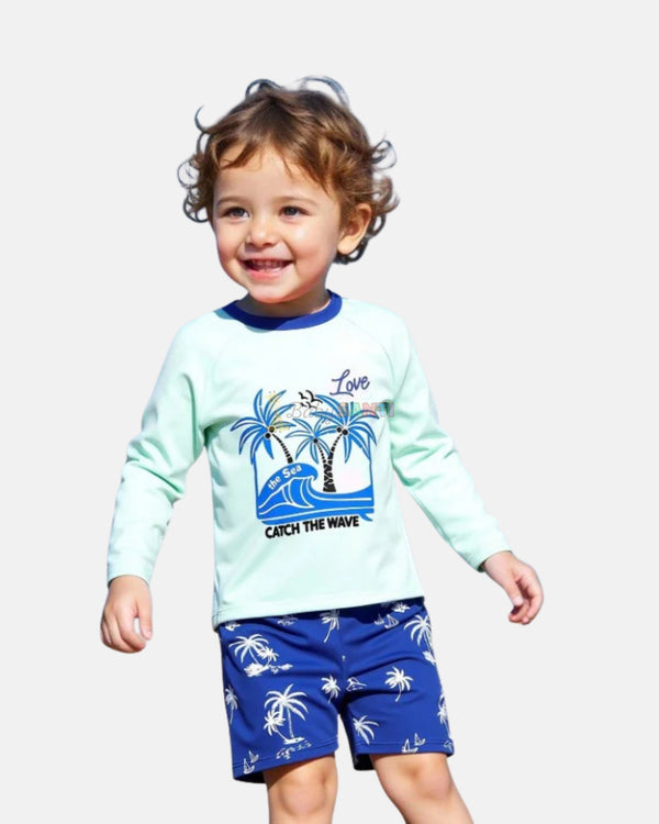 Traje de Baño Palmeras Azules