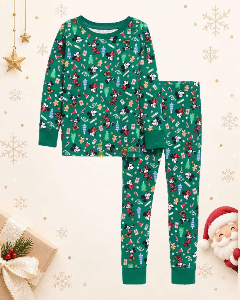 Pijama Navideña Unisex Minnie & Mickey