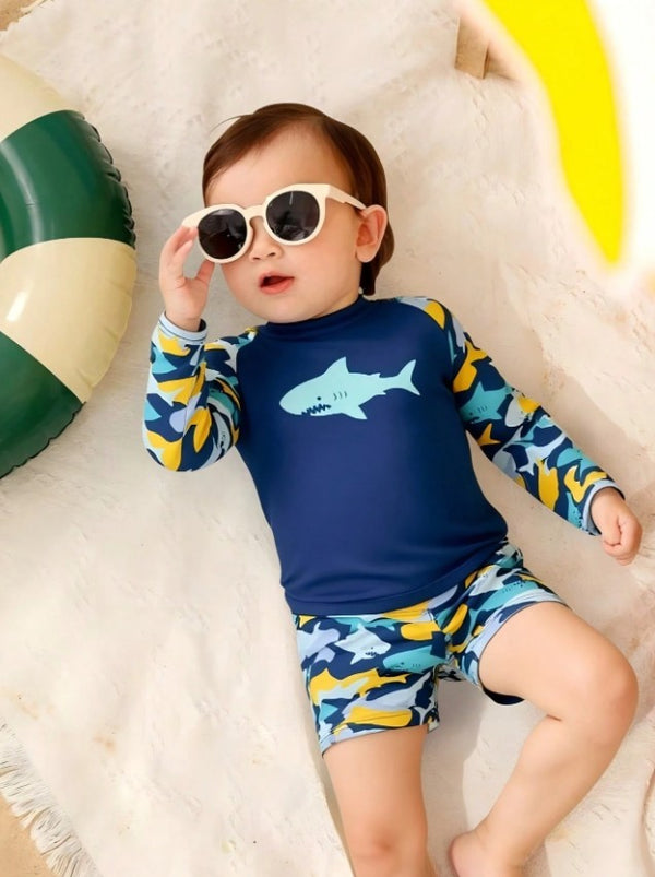 Traje de baño manga larga 2 piezas