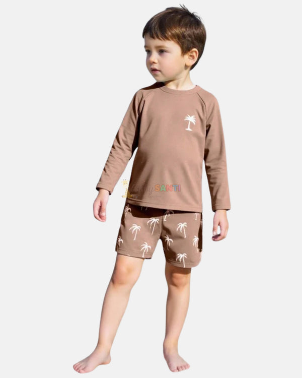Traje de Baño Palmeras Cafés