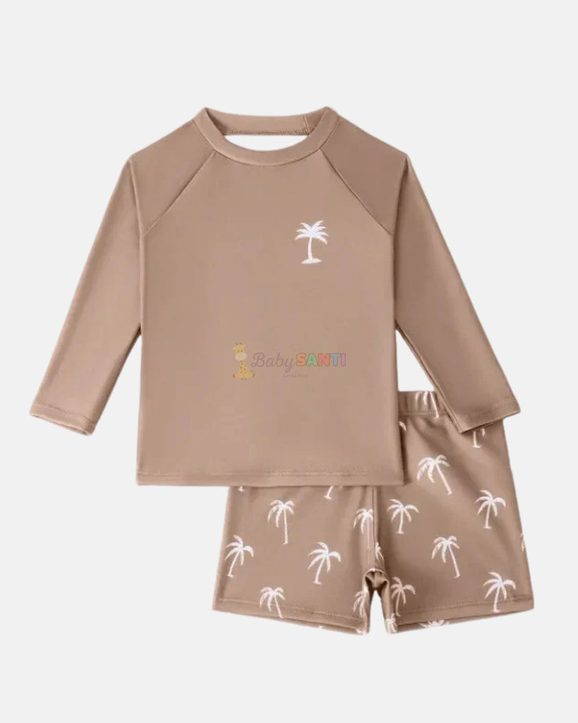 Traje de Baño Palmeras Cafés