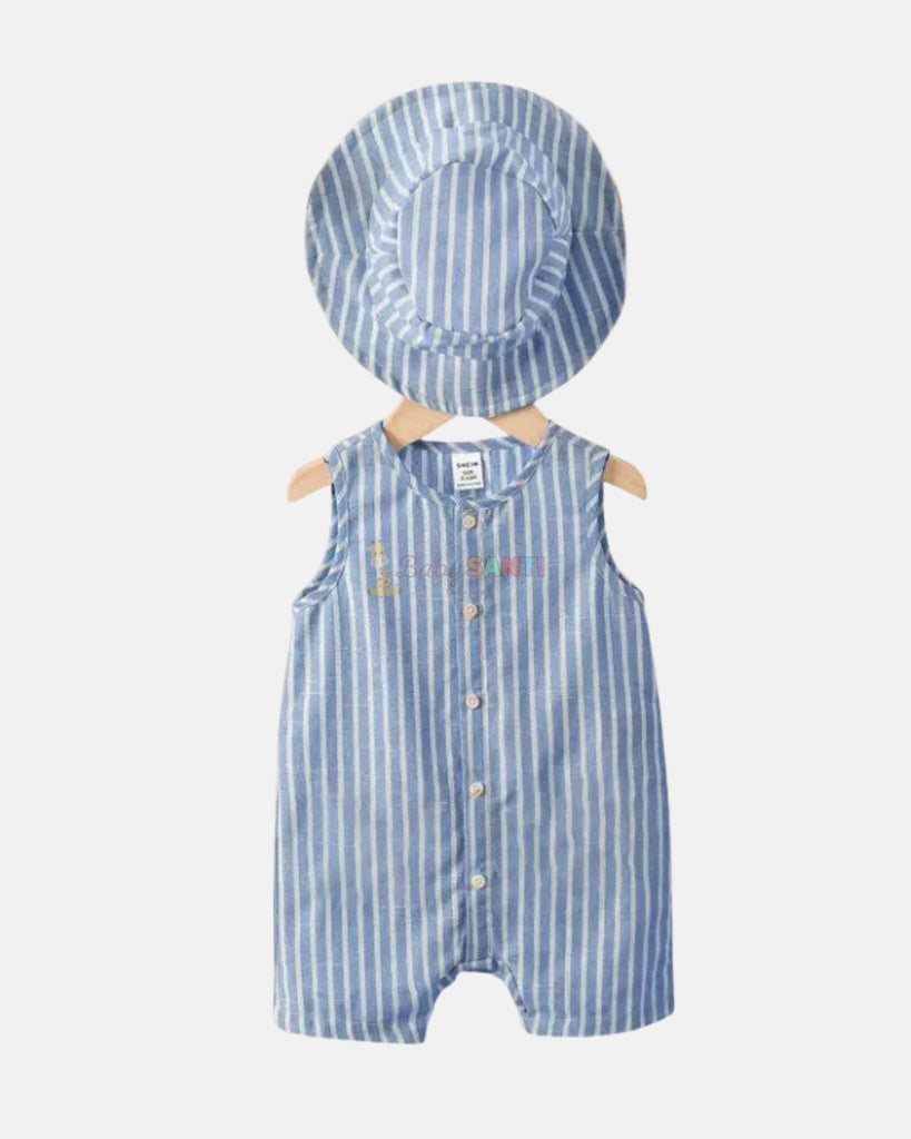 Conjunto Azul Rayas