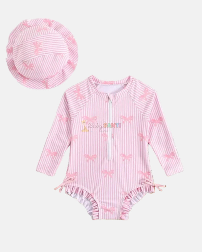 Traje de baño manga larga & sombrero