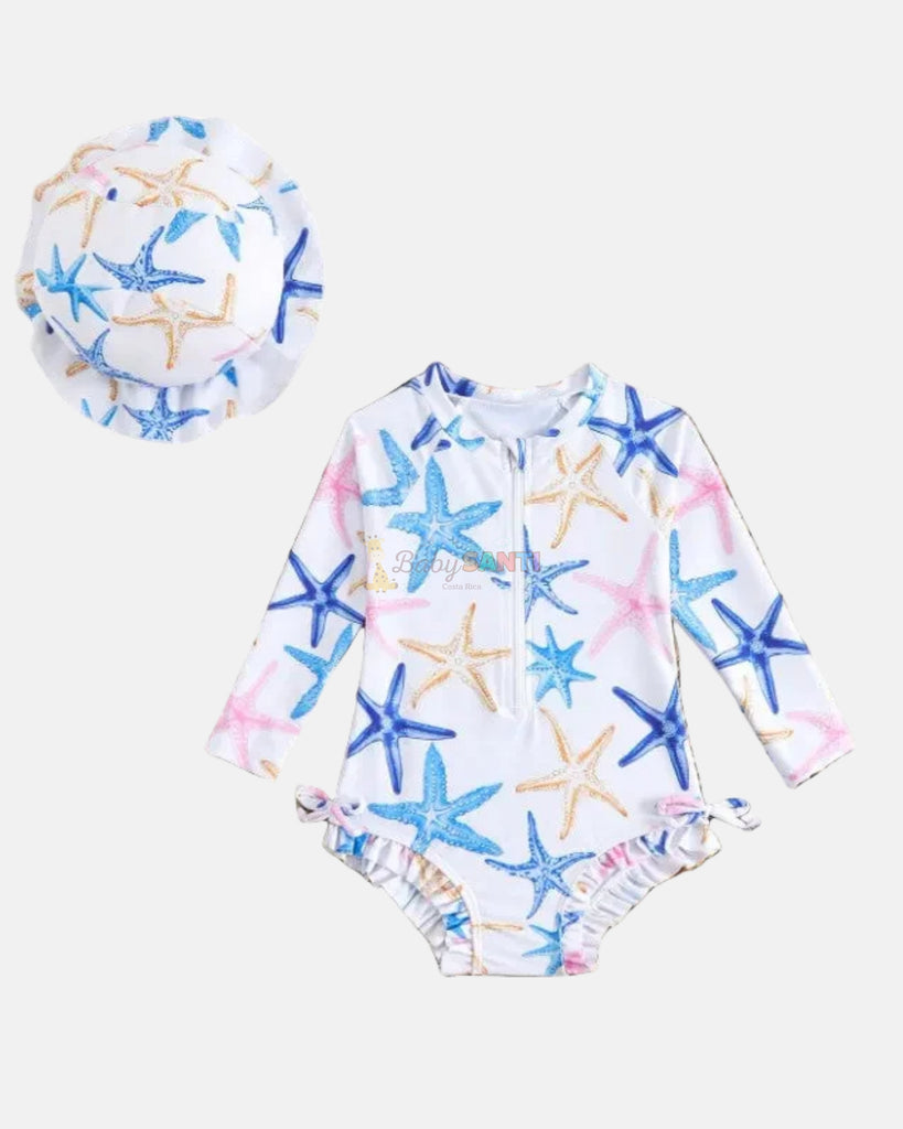 Traje de baño manga larga & sombrero