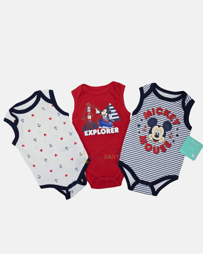 Paquete 3 Mamelucos Mickey Mouse