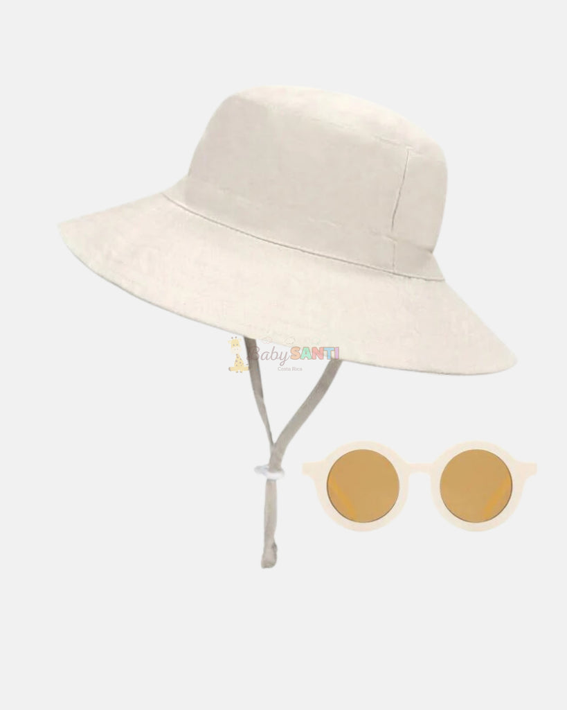 Sombrero & Lentes Beige Unisex