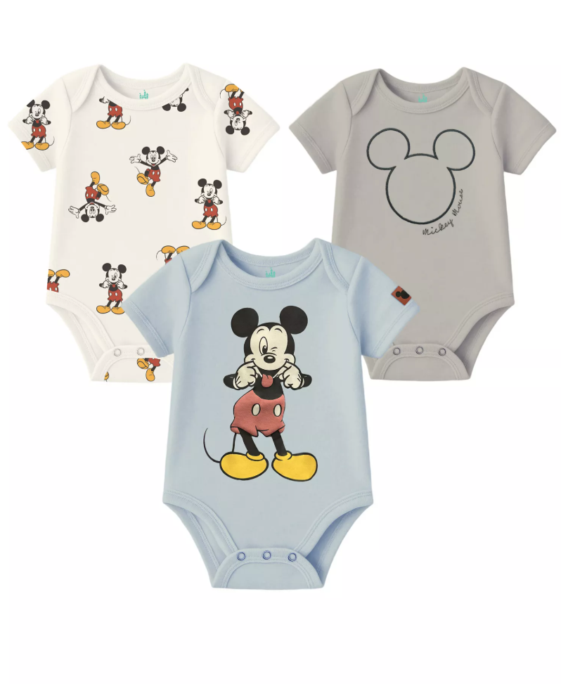 Paquete 3 Mamelucos Mickey Mouse