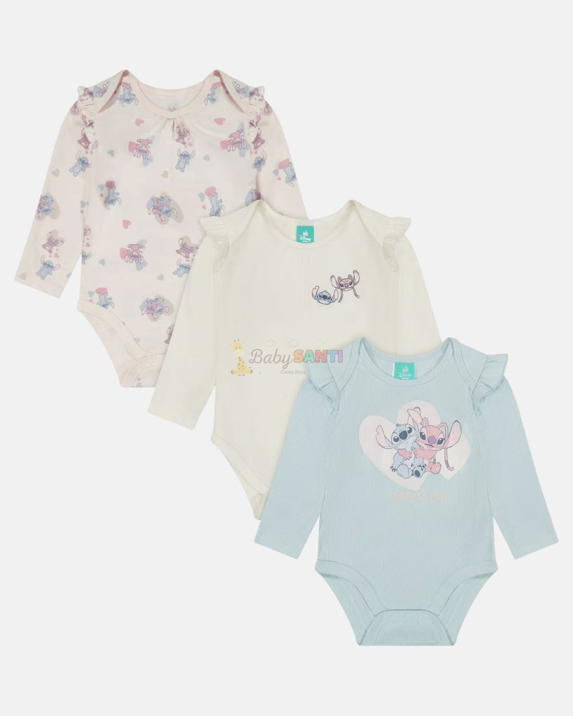 Paquete 3 Mamelucos Stitch