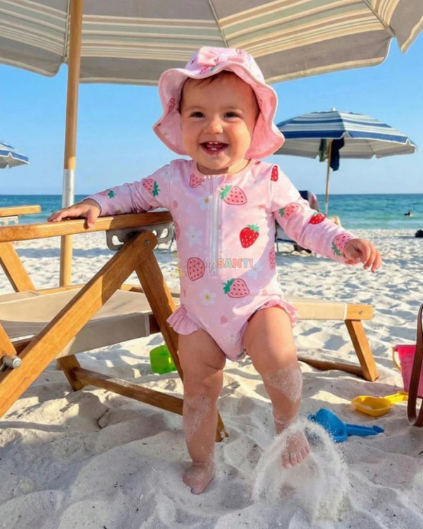 Traje de baño manga larga & sombrero