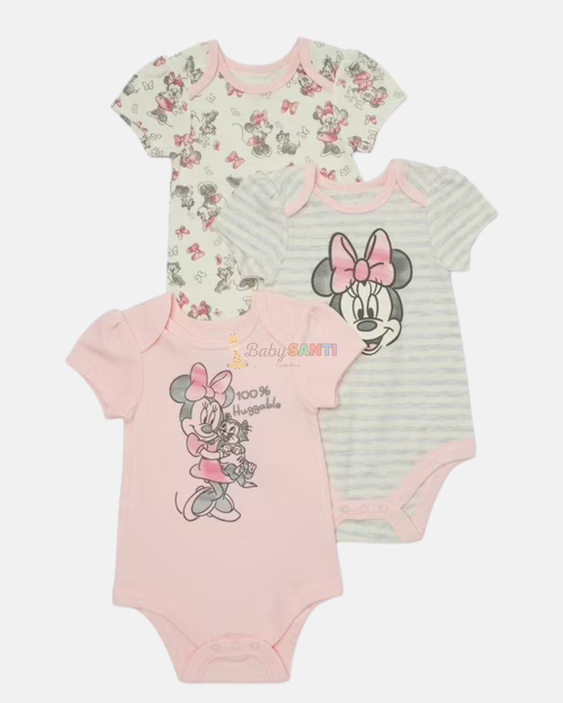 Paquete 3 Mamelucos Minnie Mouse