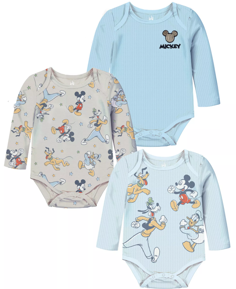 Paquete 3 Mamelucos Mickey Mouse & Friends