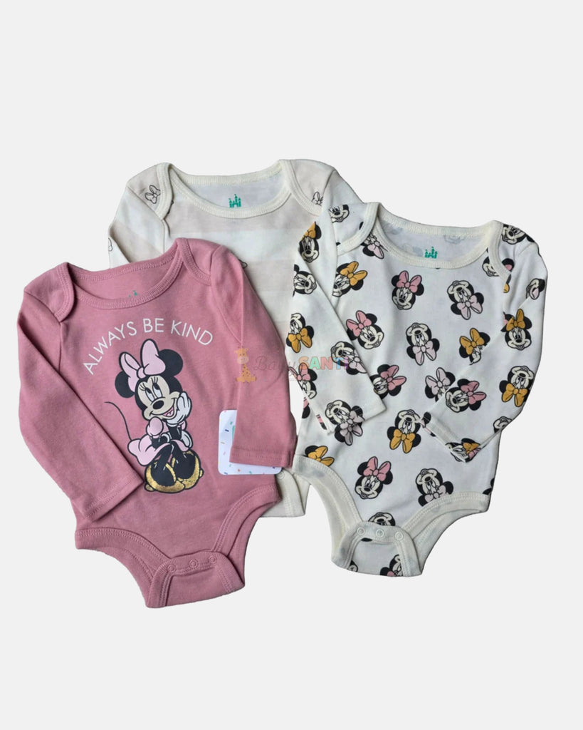 Paquete 3 Mamelucos Minnie Mouse