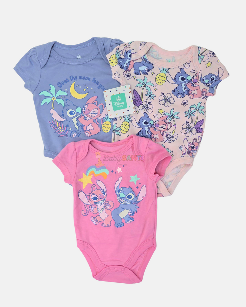 Paquete 3 Mamelucos Stitch