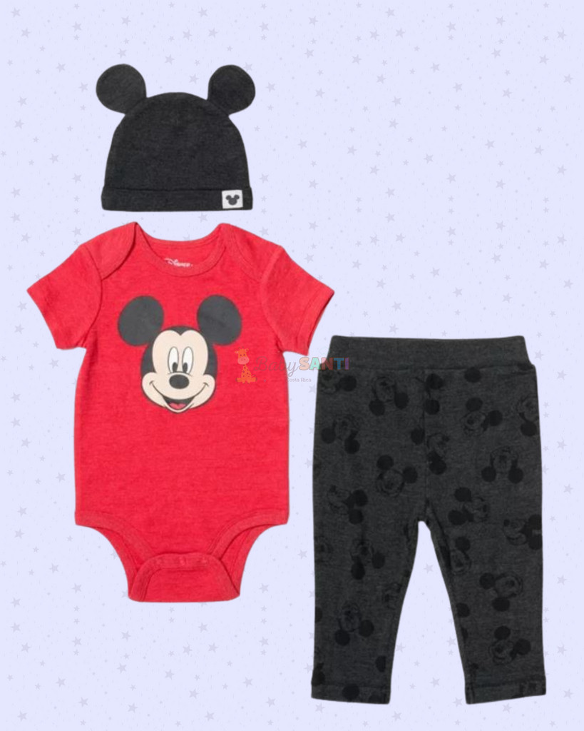 Conjunto 3 Piezas Mickey Mouse