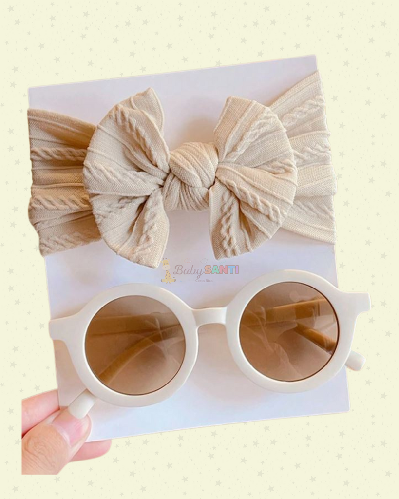 Lentes de Sol con Vincha Beige