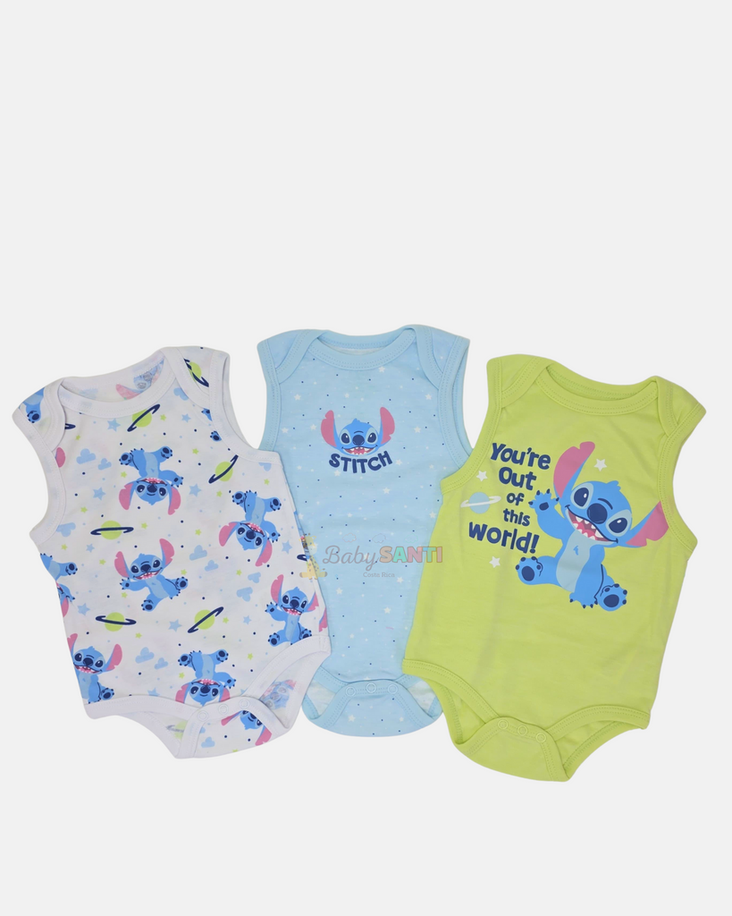 Paquete 3 Mamelucos Stitch