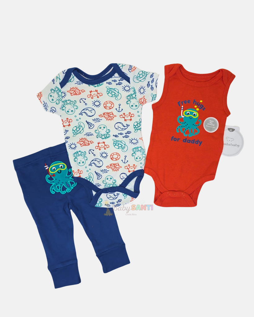 Conjunto 3 piezas marino