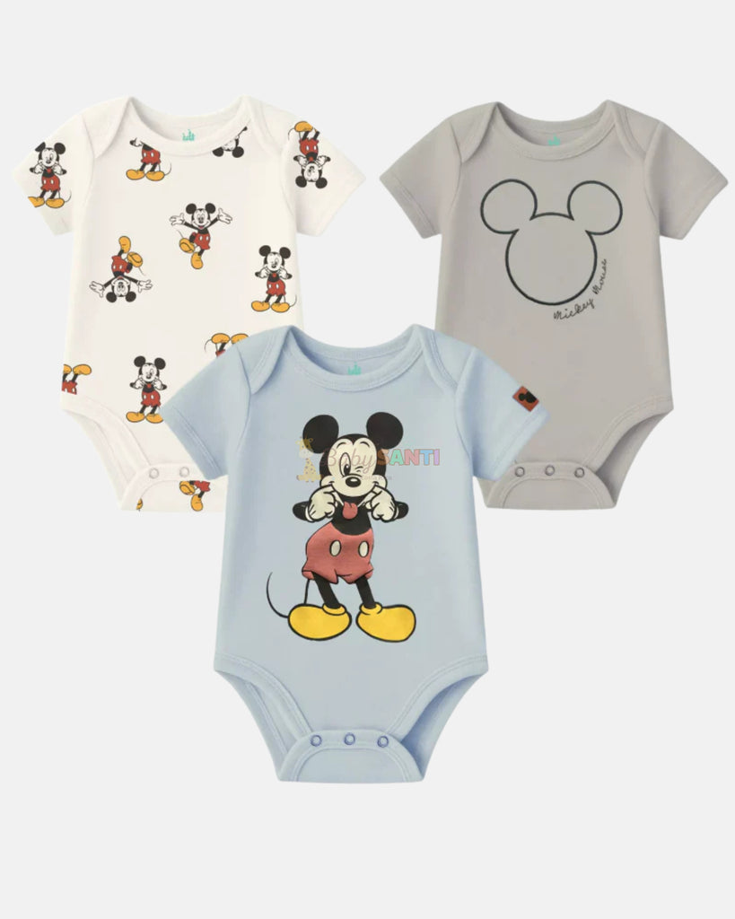 Pack 3 Mamelucos Mickey Mouse