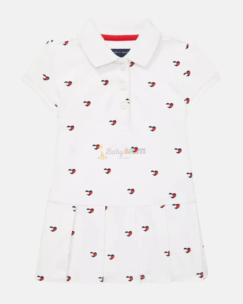 Vestido Blanco Corazones Tommy Hilfiger