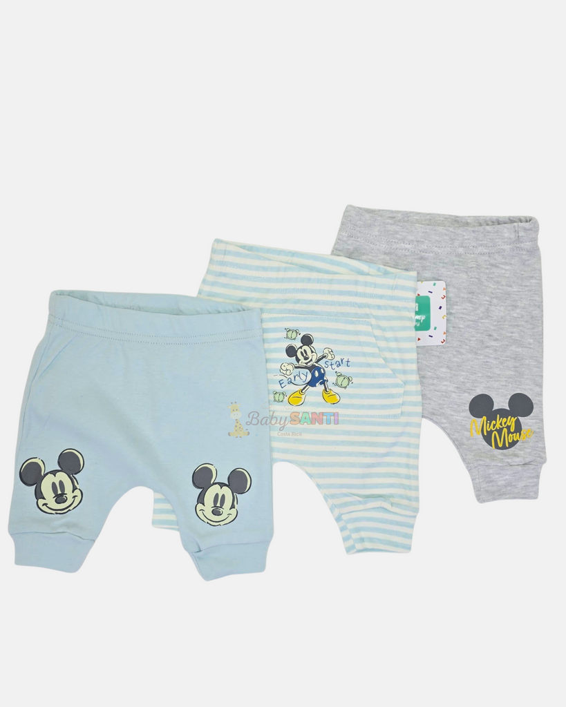 Paquete 3 pantalones Mickey Mouse