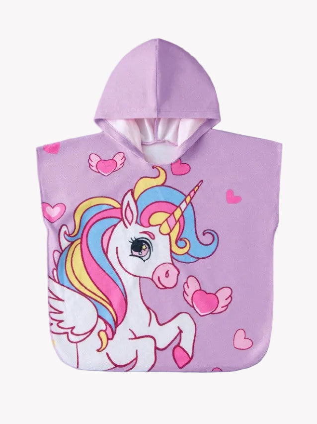 Bata Baño Unicornio Purpura