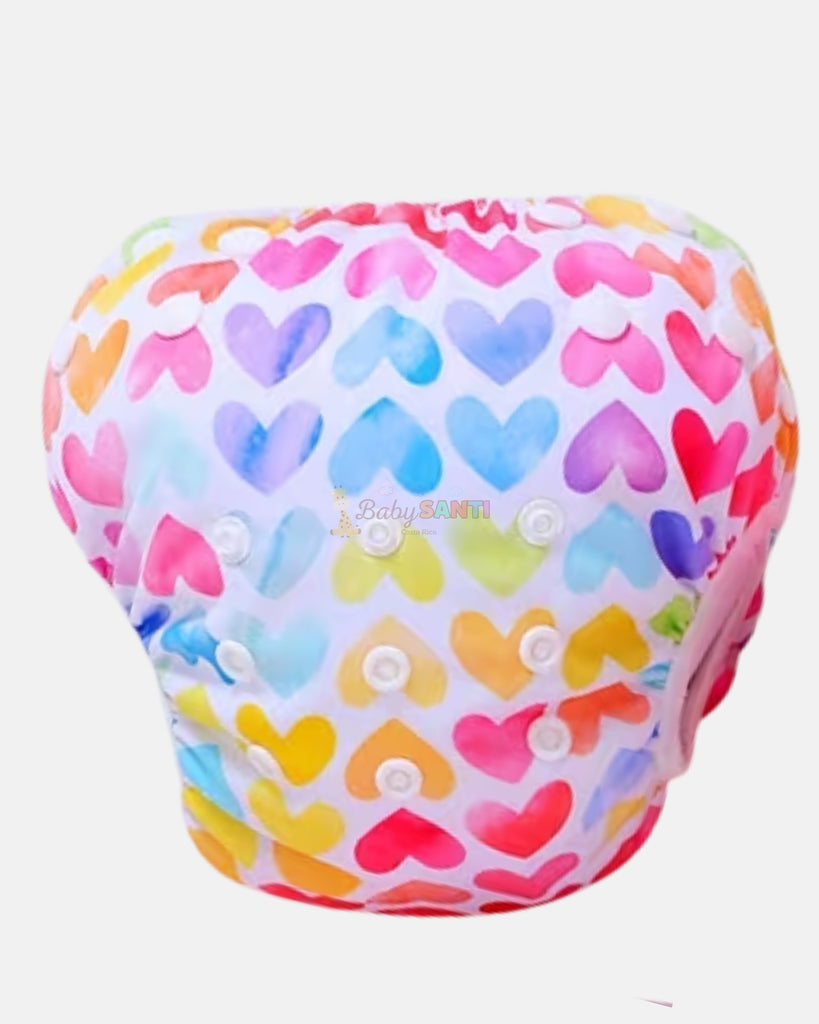 Pañal Natación Reutilizable Corazones