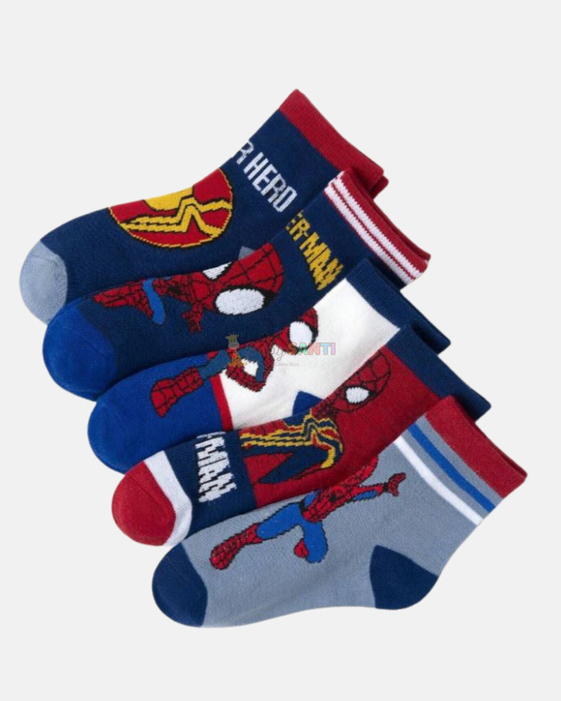 Pack 5 Medias Spider Man