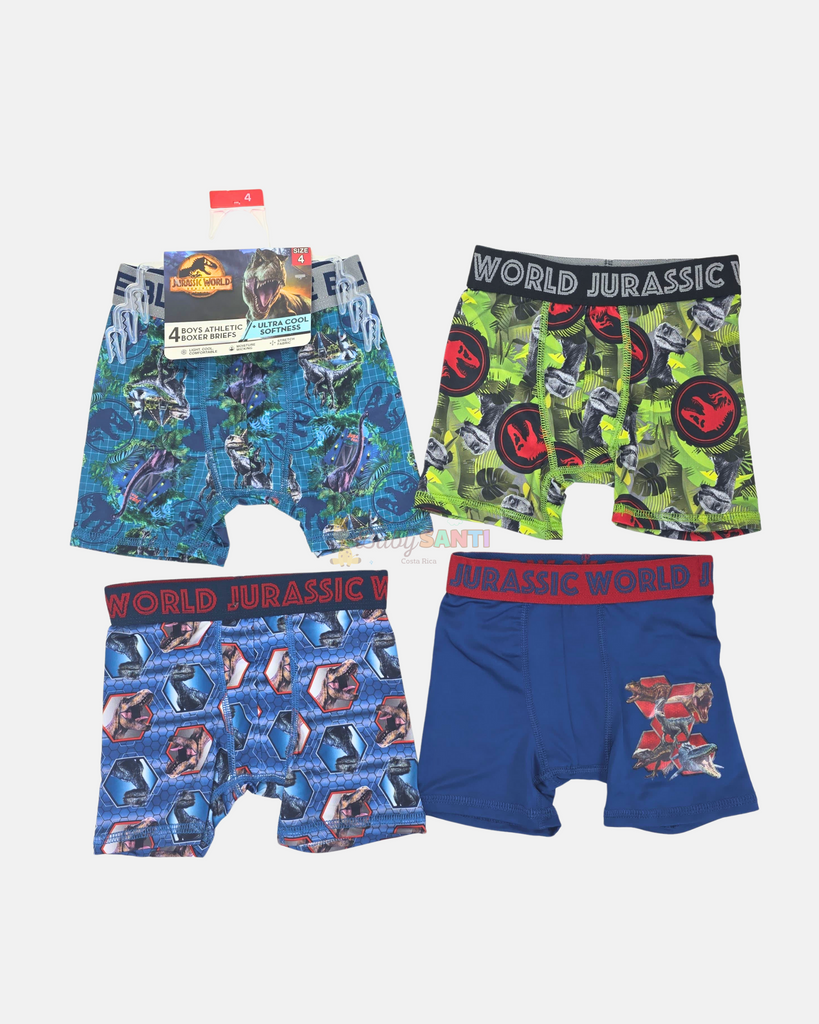 Paquete 4 Boxers Niño Jurassic World