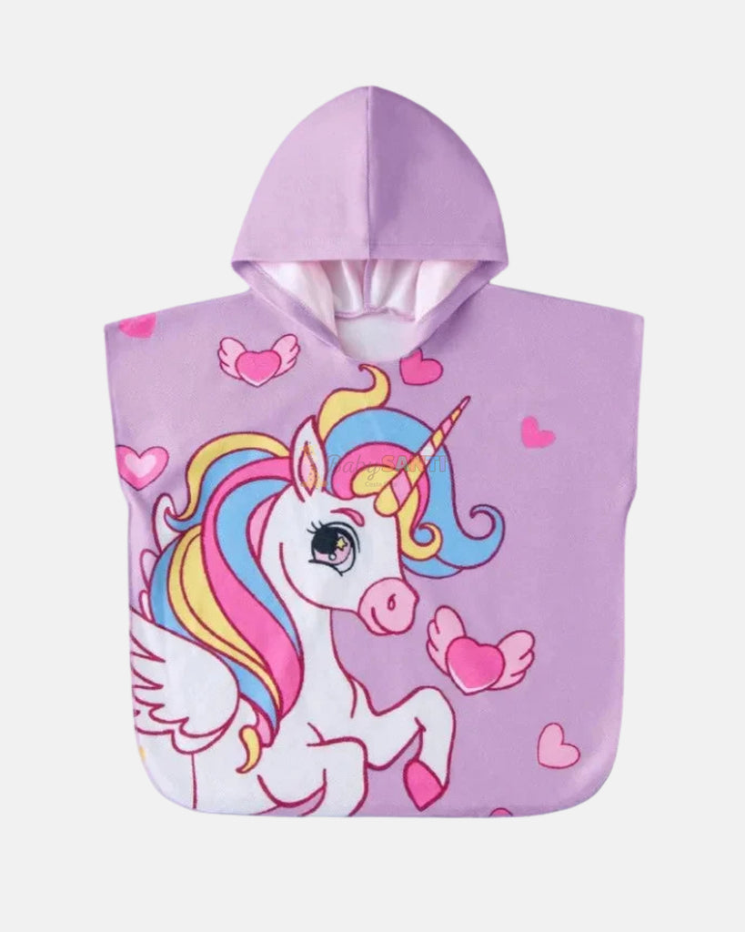 Bata Baño Unicornio Purpura