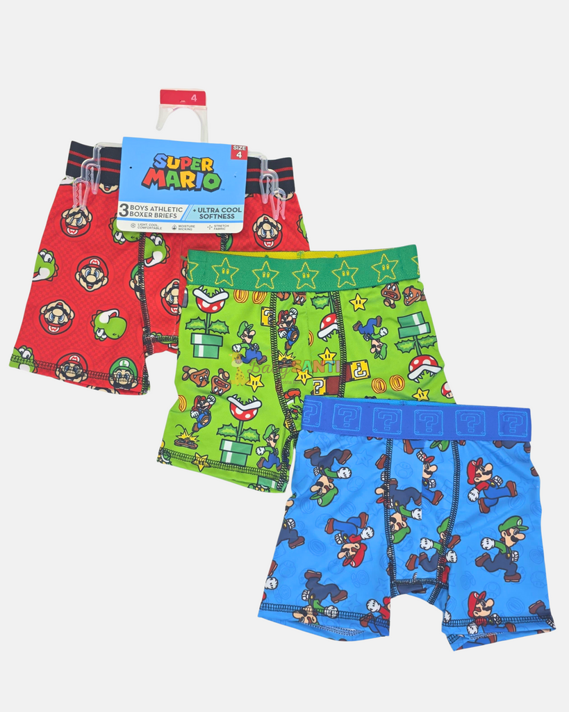 Paquete 3 Boxers Niño Super Mario