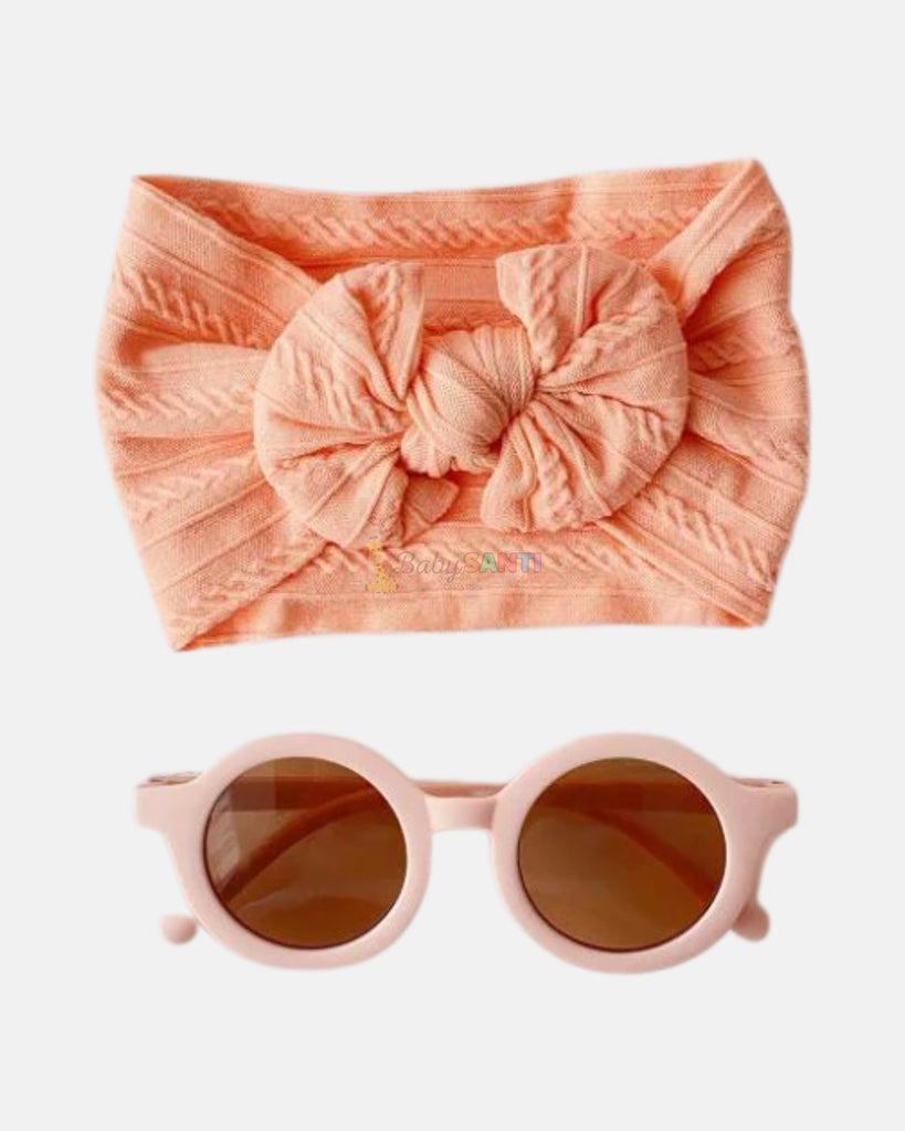 Lentes Sol  100% UVA-UVB & Vincha Rosa