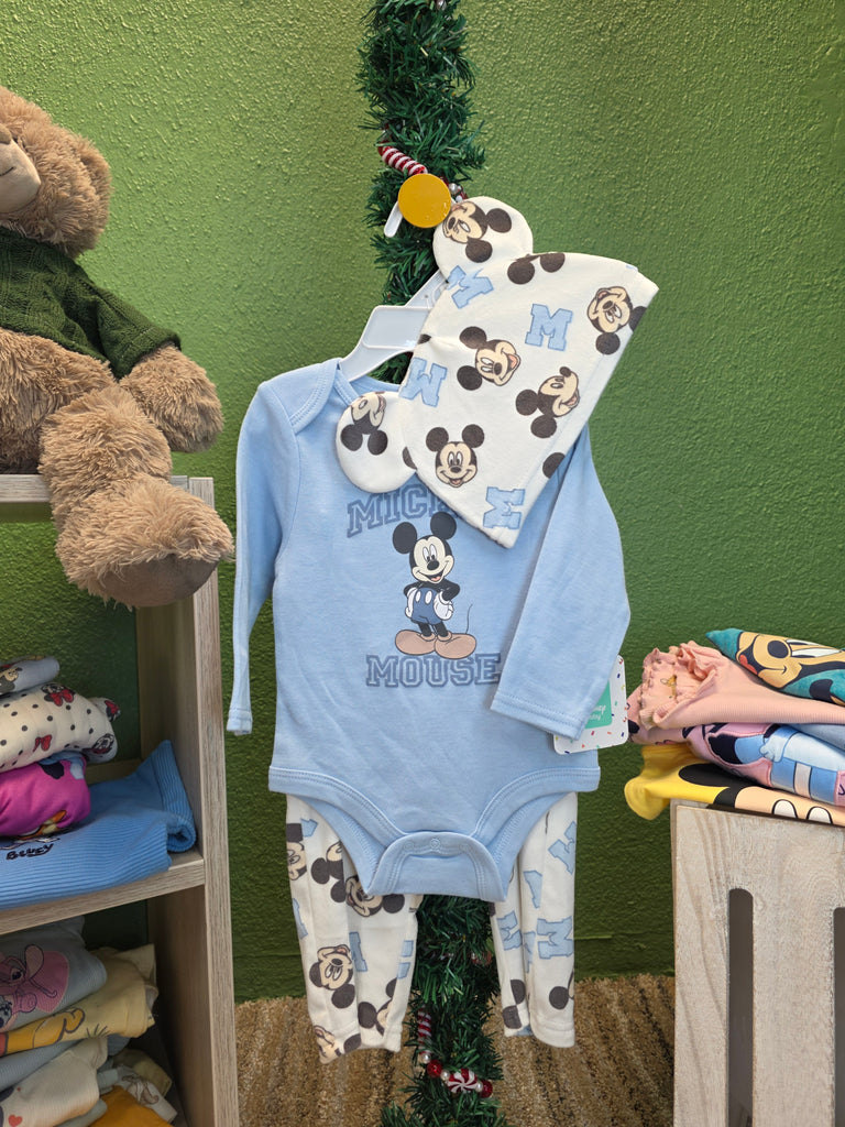 Conjunto 3 Piezas Mickey Mouse