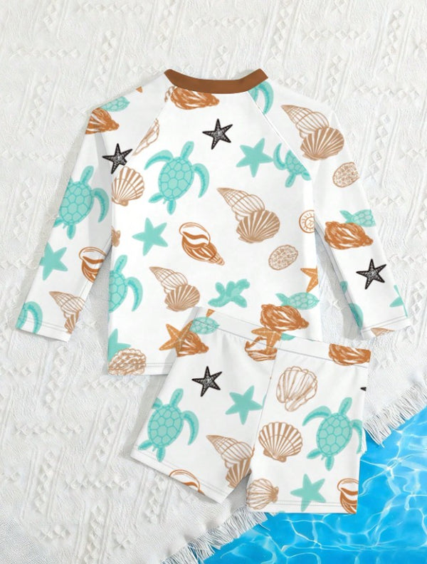 Traje de baño manga larga 2 piezas