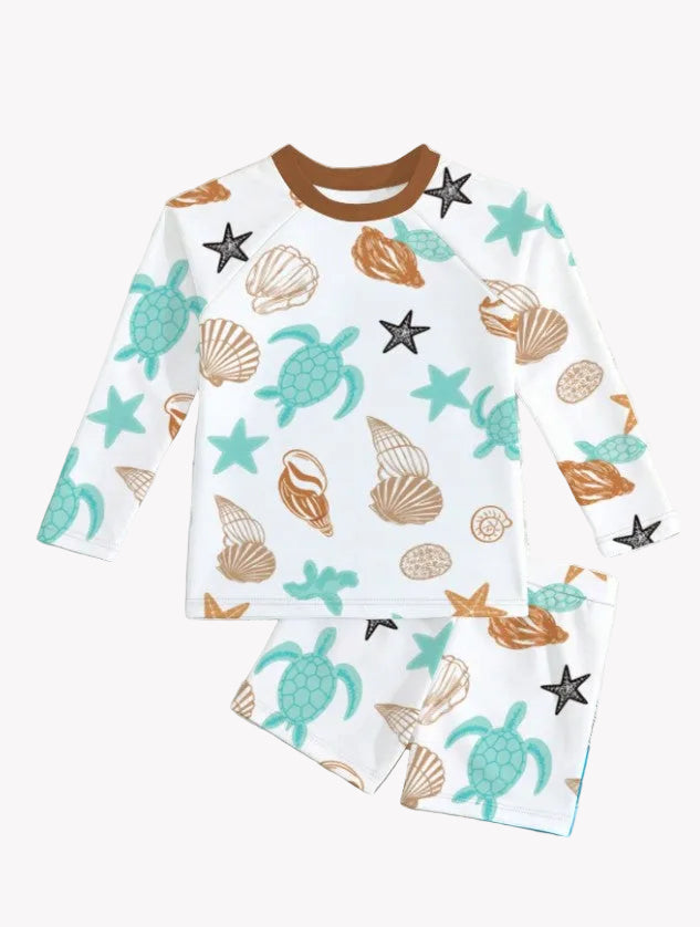 Traje de baño manga larga 2 piezas