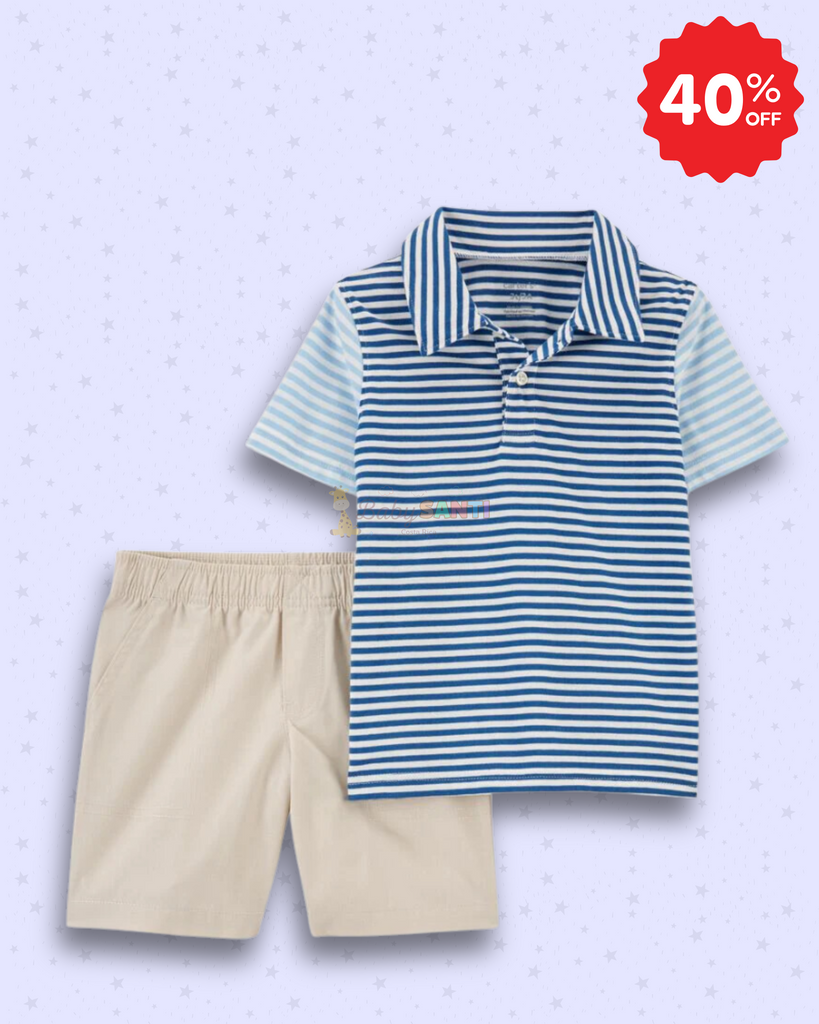 Conjunto 2 piezas Camisa Rayas & Short