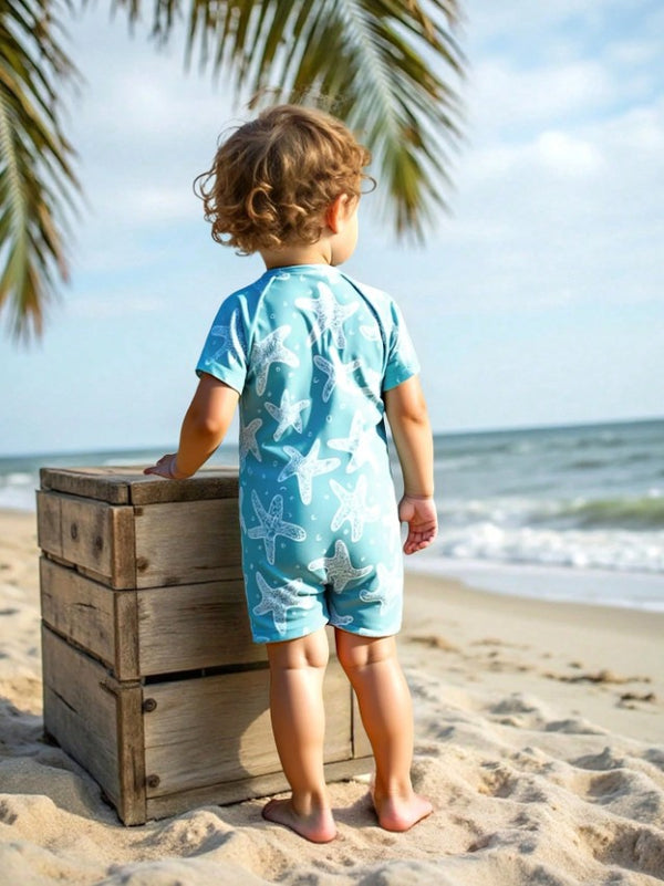 Traje de baño manga corta 1 pieza