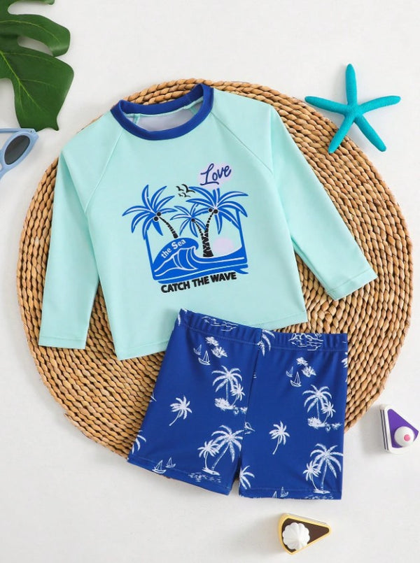 Traje de baño manga larga 2 piezas