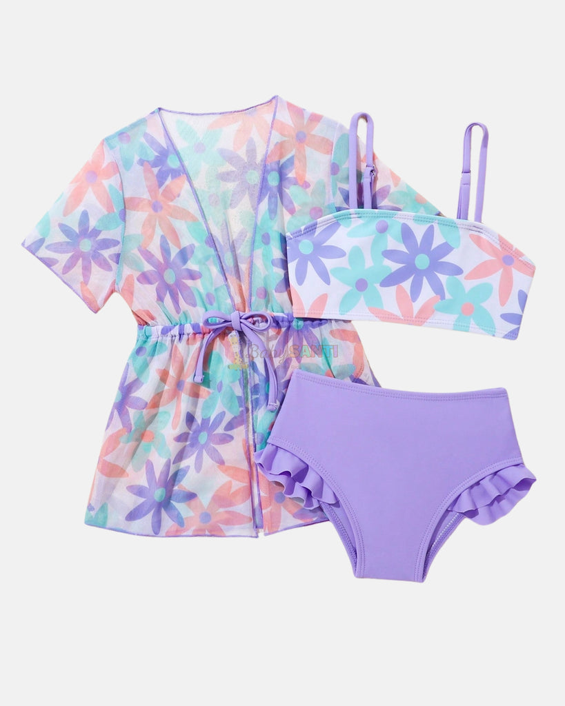 Traje de Baño & Kimono Floral