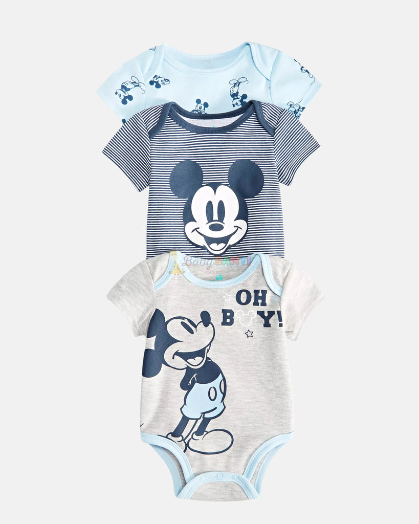 Pack 3 Mamelucos Mickey Mouse