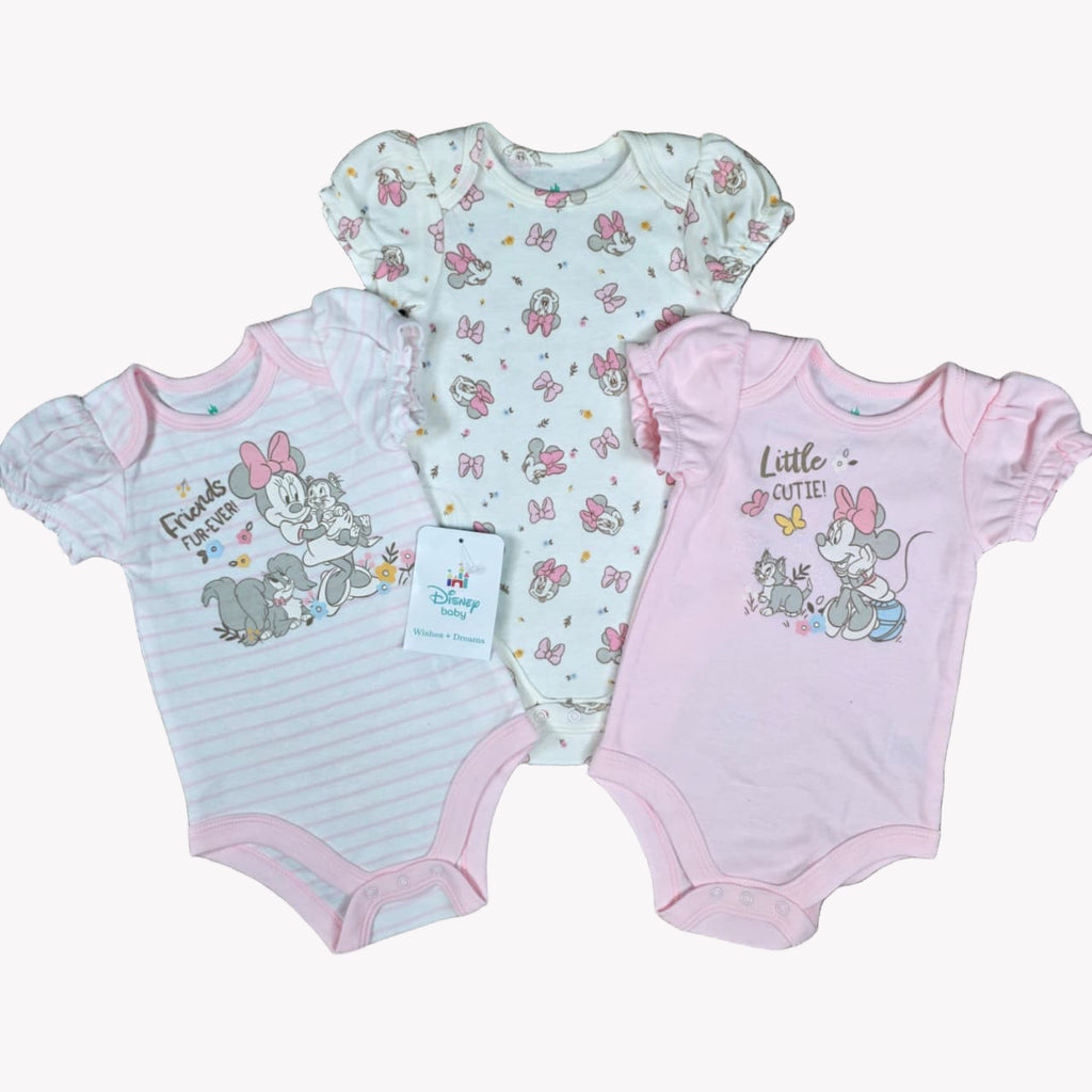 Paquete 3 Mamelucos Minnie Mouse