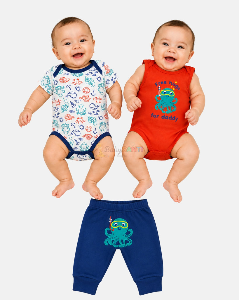 Conjunto 3 piezas marino