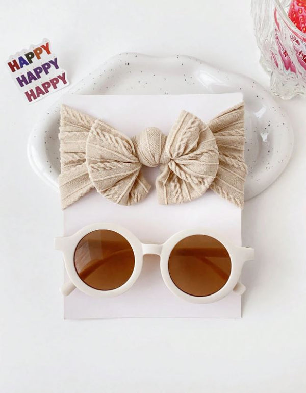 Lentes de Sol con Vincha Beige